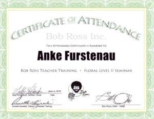 Bob Ross - Zertifikat Blumenmalerei